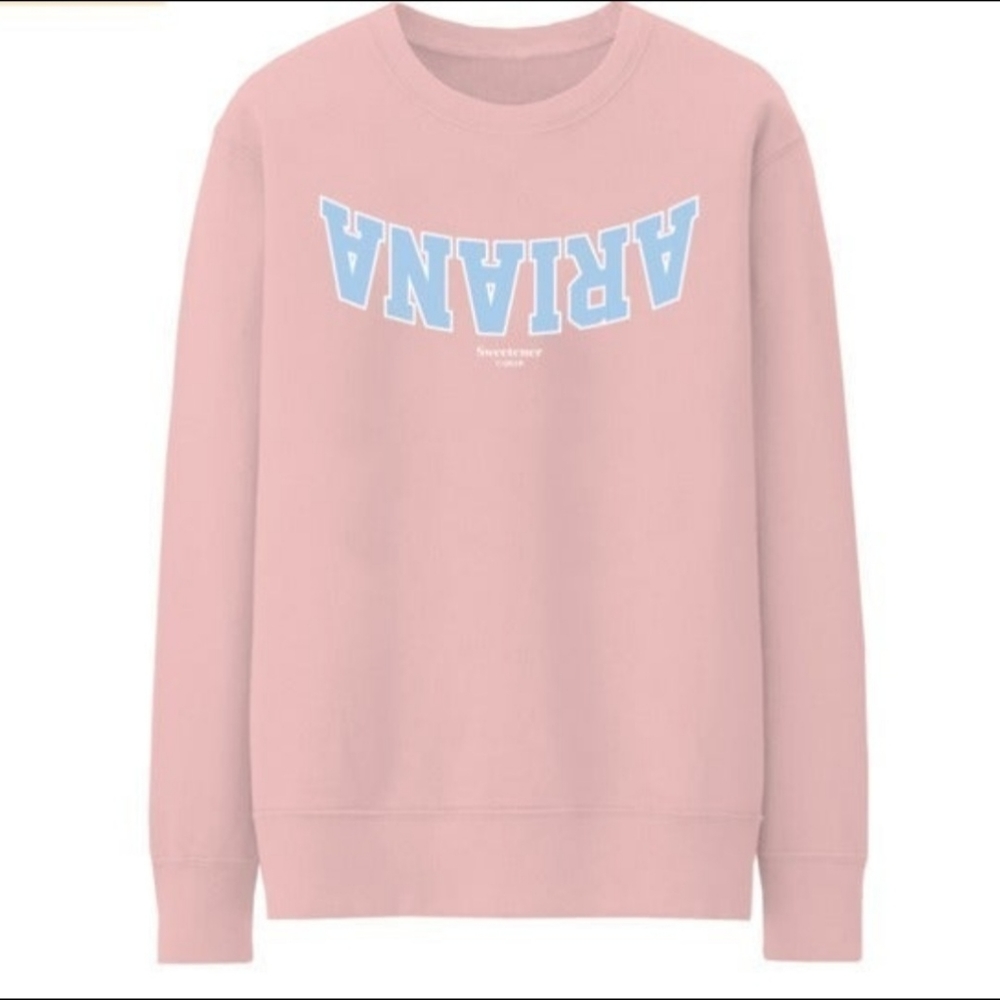 Sweetener X Nicropanda Pink Sweetener Crewneck Ariana Grande and Nicropanda XL